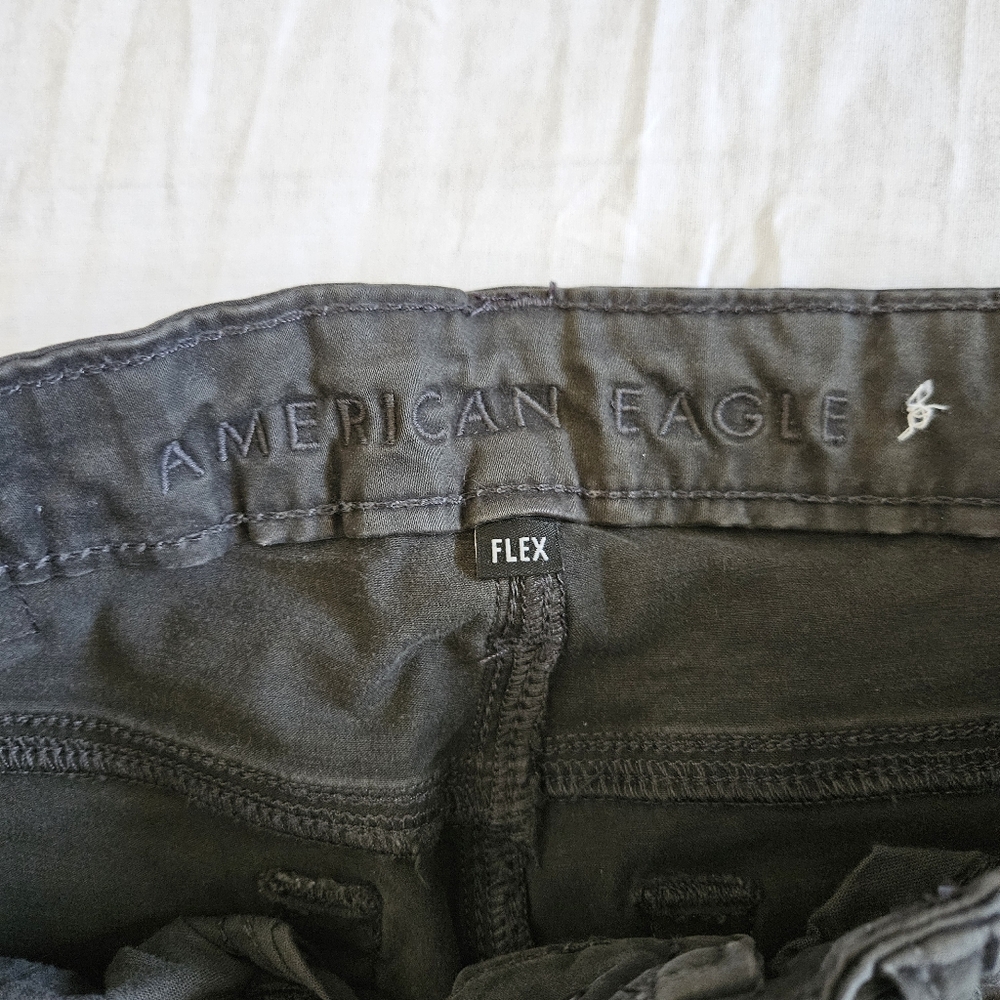 American Eagle Flex + Slim Chino Pants Dark Grey Men's Size 28 x 34 - Picture 3 of 8